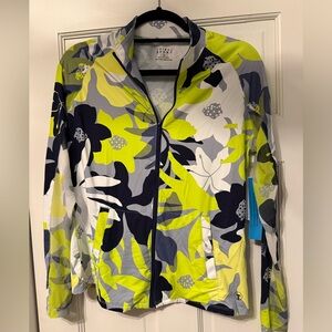 Tribal Sport - Neon Floral Zip Jacket - Size Small - NWT